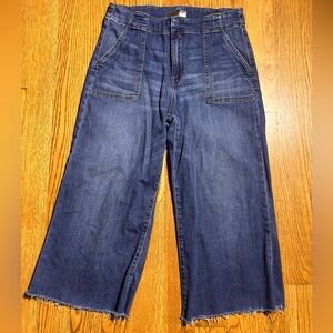 Kut from the Kloth High Rise Meg Wide Leg Crop Jeans‎ Stretch Denim